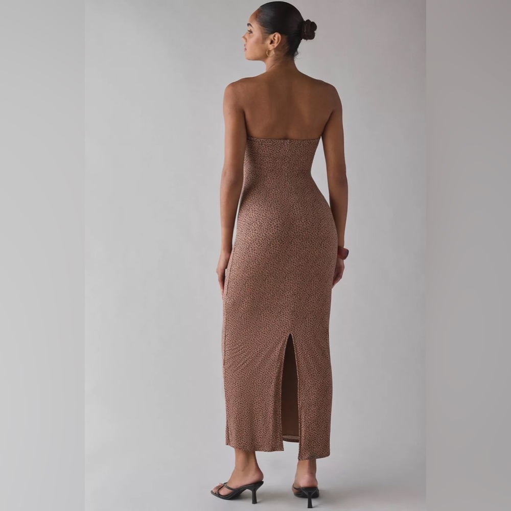 NWOT Urban Outfitters Nora Jersey Knit Gray Tube Midi Dress size: XS - Picture 2 of 2
